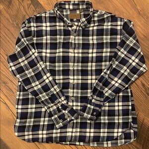 Calvin Klein Blue Plaid Button-Up Shirt